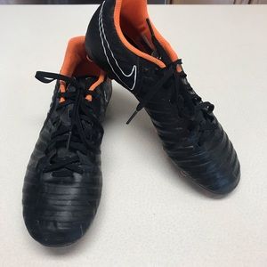 Nike Black with Orange Soccer Cleats-8